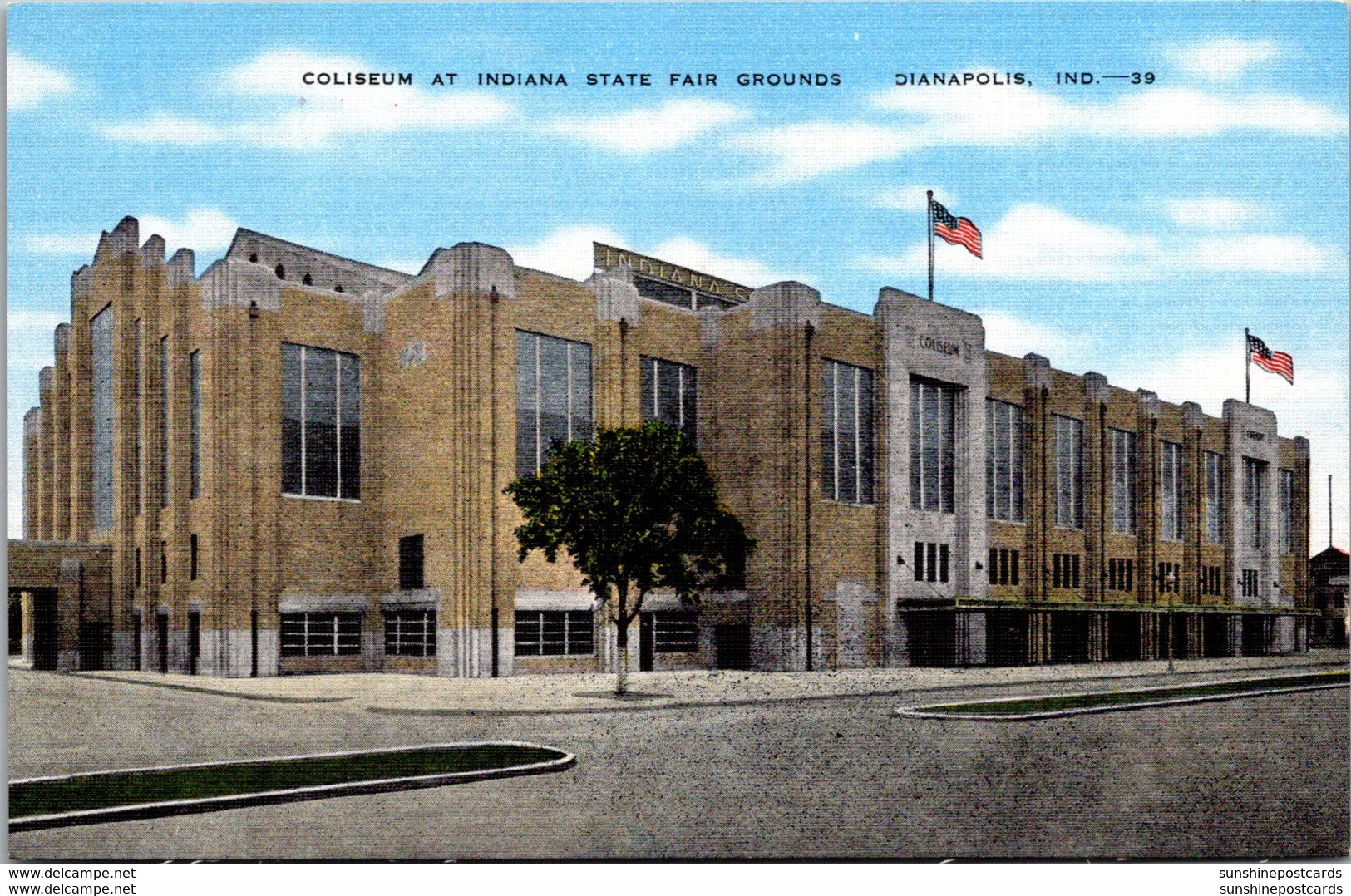 Indiana Indianapolis Colisum At Indiana State Fair Grounds 1944 - Indianapolis