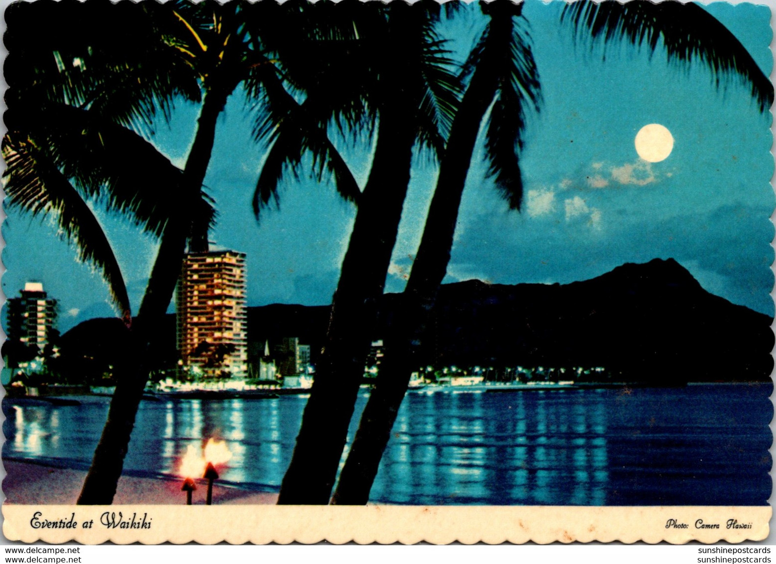 Hawaii Waikiki Beach At Eventide 1981 - Honolulu