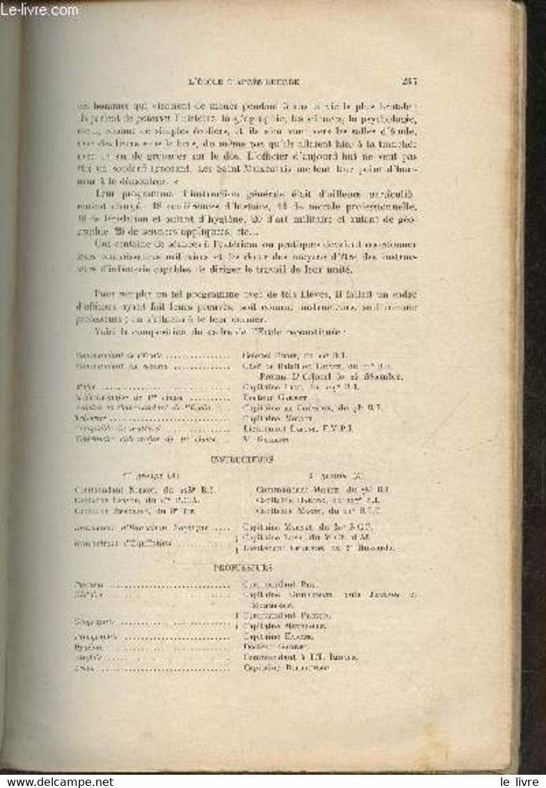 Historique De L'école Militaire De L'infanterie Et Des Chars De Combat- Avord 1873-1879, Saint-Maixent 1881-1927 - Saint - Français