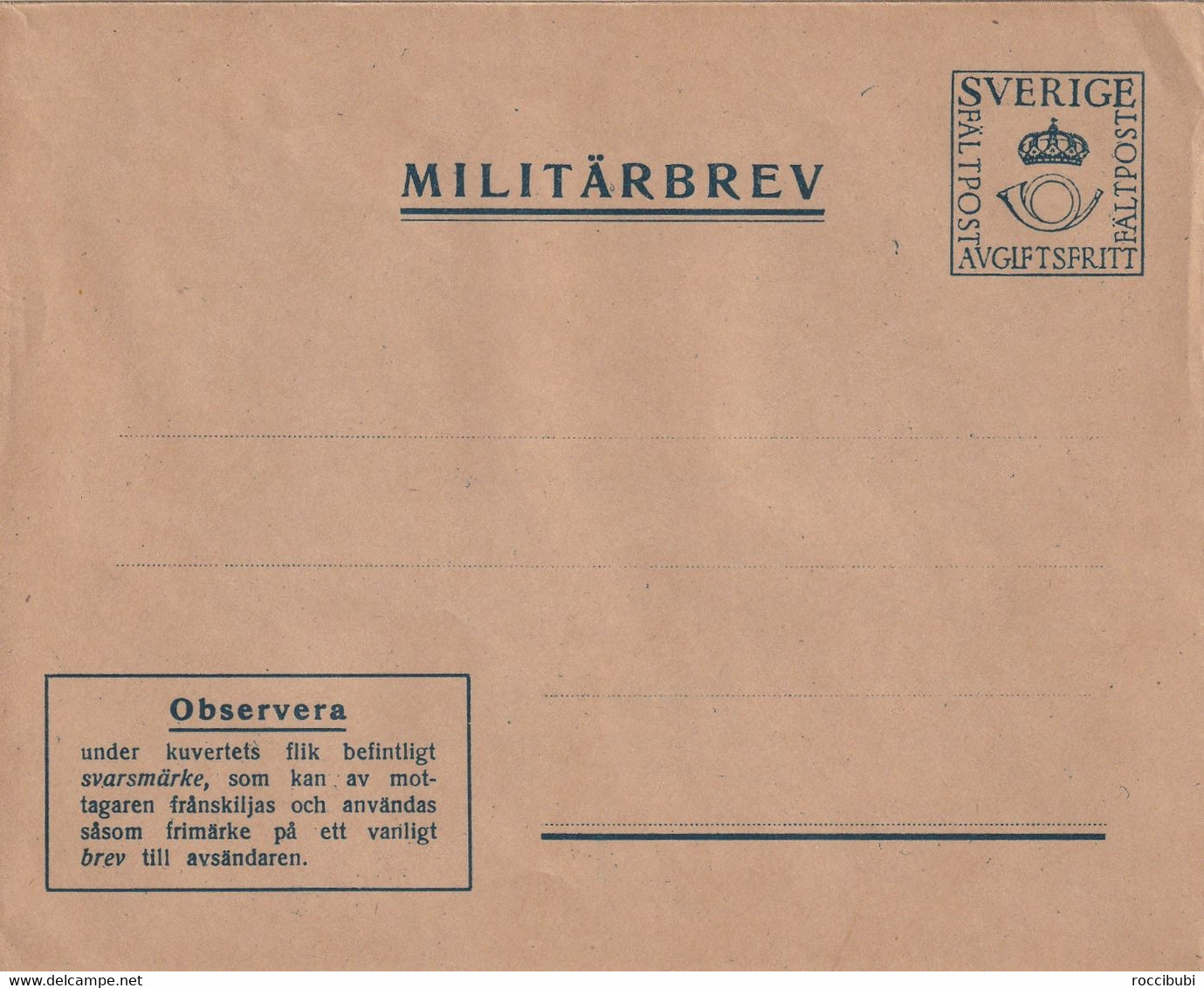 Schweden - Militärbrev - Military