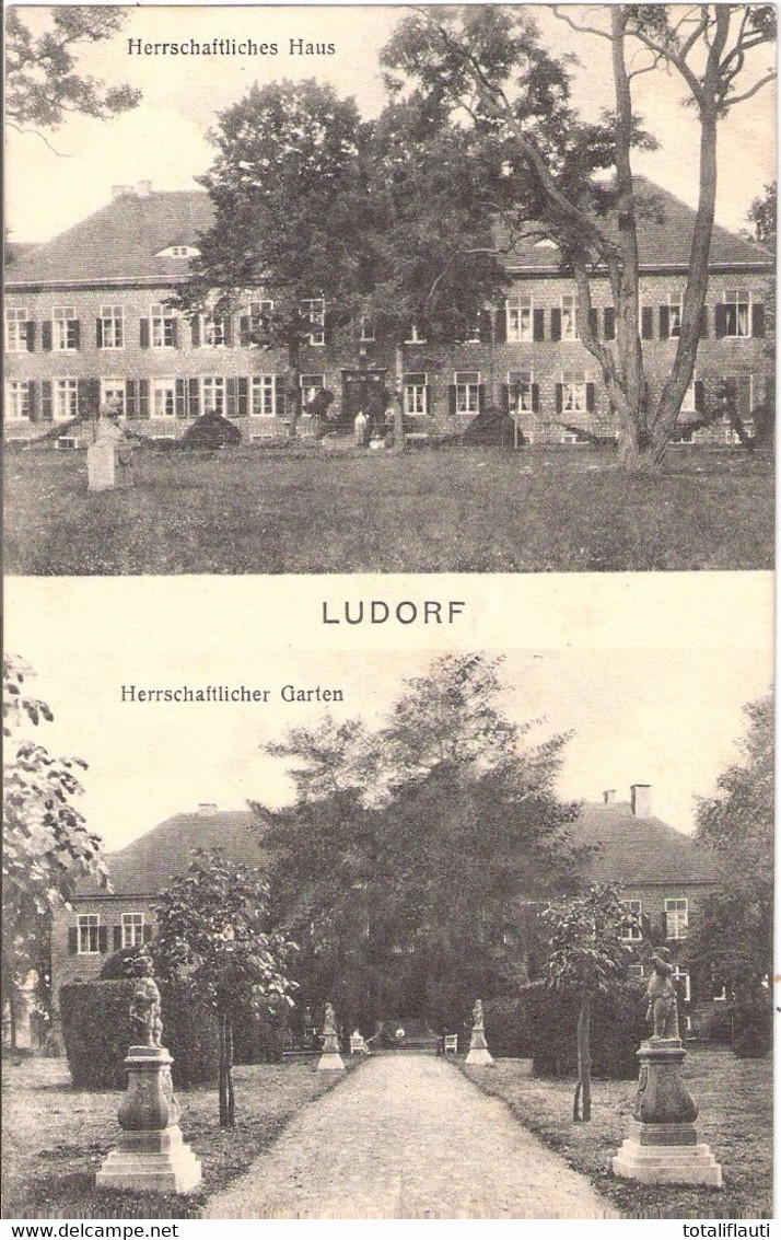 LUDORF Mecklenburg Amt Röbel HerrenHaus An Der Müritz See Belebt Vorder + Rückansicht Fast TOP-Erhaltung Ungelaufen - Roebel