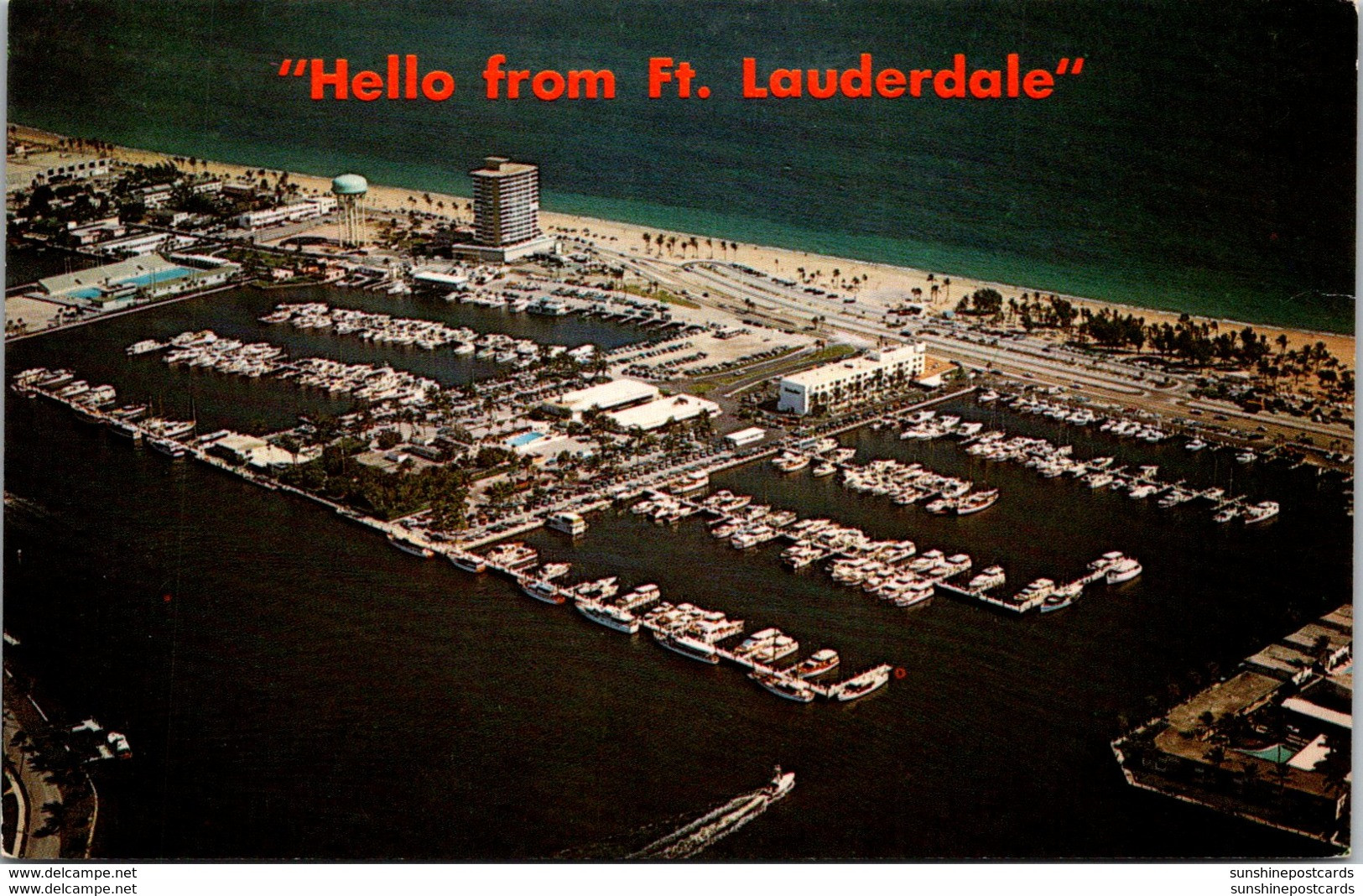 Florida Hello From Fort Lauderdale Aerial View Bahia Mar Yacht Basin - Fort Lauderdale