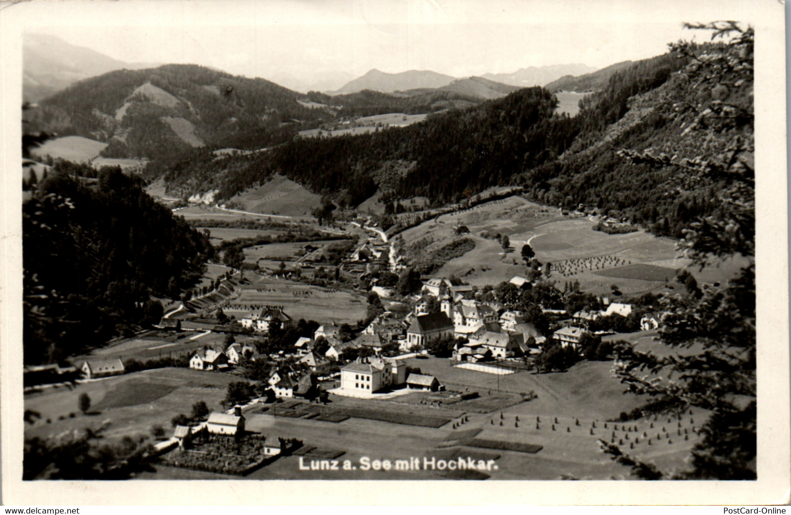 34786 - Niederösterreich - Lunz Am See Mit Hochkar , Panorama - Gelaufen 1938 - Lunz Am See