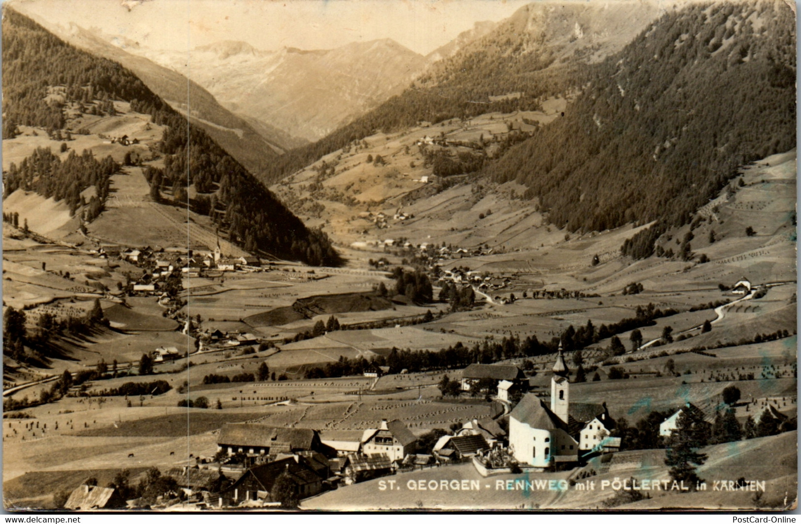 34833 - Kärnten - St. Georgen , Rennweg Mit Pöllertal - Gelaufen 1950 - St. Veit An Der Glan