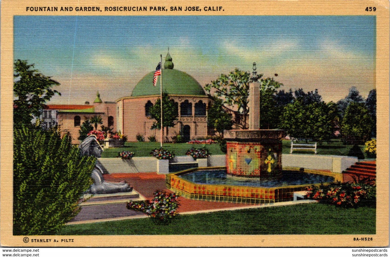 California San Jose Rosicrucian Park Fountain And Garden - San Jose