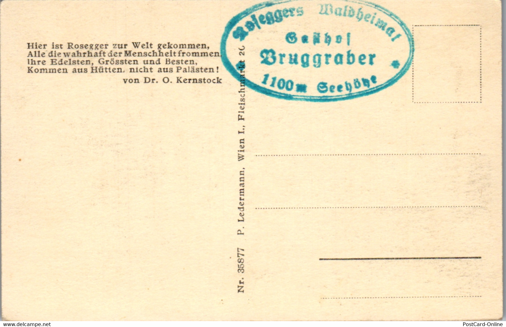 35181 - Steiermark - Krieglach , Alpl , Peter Rosegger's Geburtsstube - Nicht Gelaufen - Krieglach