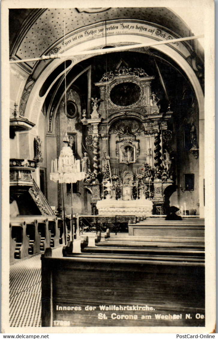 35211 - Niederösterreich - St. Corona Am Wechsel , Inneres Der Wallfahrtskirche - Gelaufen 1927 - Wechsel