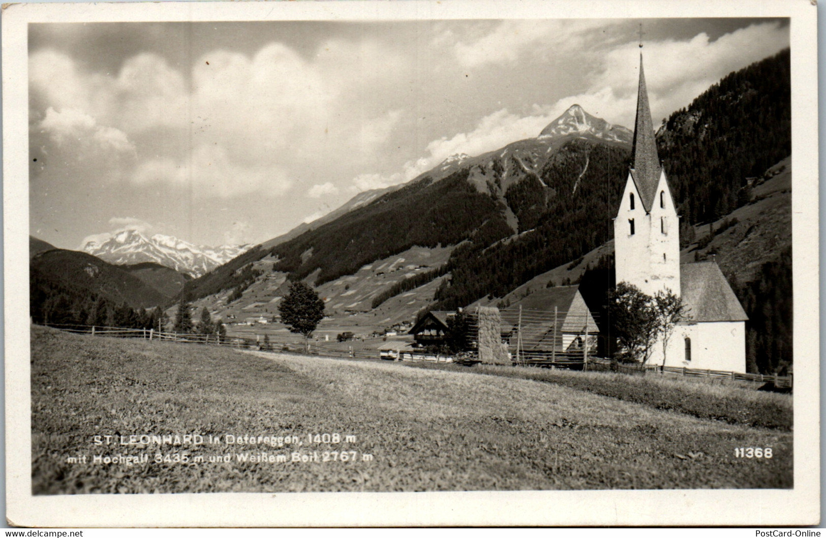 35265 - Tirol - St. Leonhard Im Defereggen Mit Hochgall Und Weißem Beil - Gelaufen 1951 - Defereggental