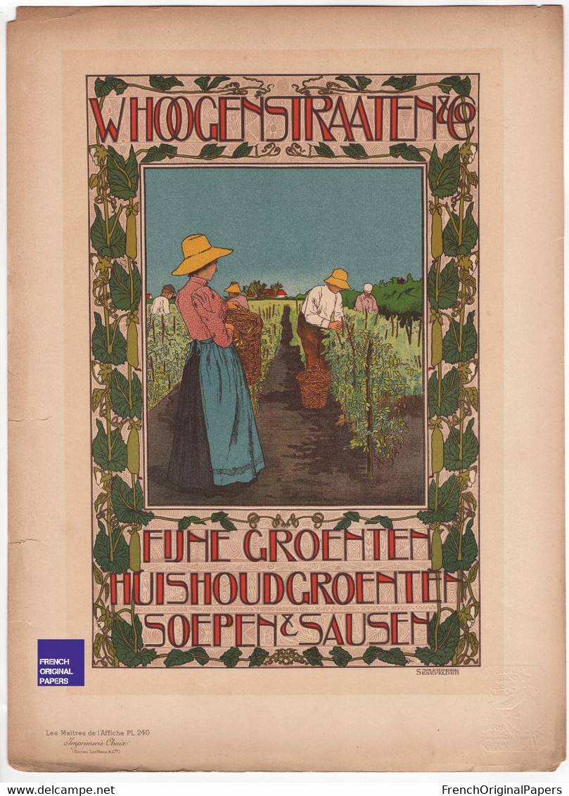 W. Hoogenstraaten & CO - Lithographie Les Maîtres De L'Affiche 1900 Chaix - Van Caspel - Art Nouveau Jugendstil E3-8 - Posters