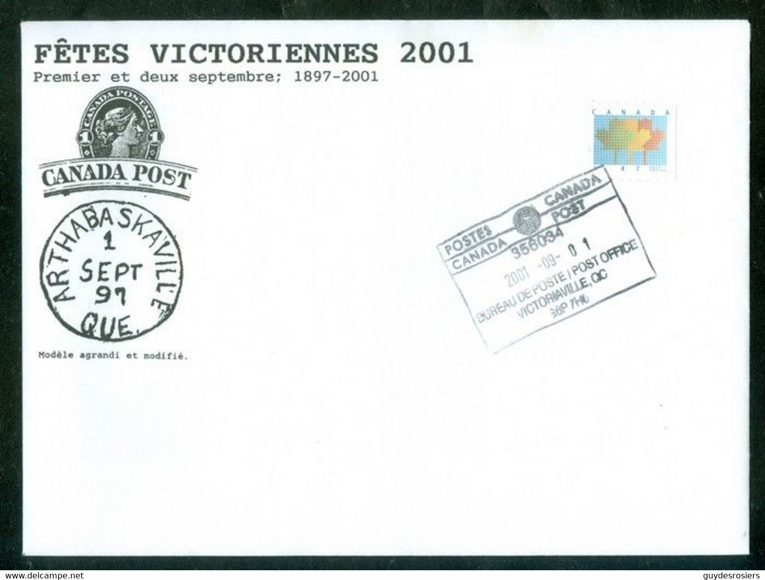 Victoriaville QC; Fêtes Victoriennes; Timbre Scott # 1978 Stamp; Enveloppe Souvenir (9974) - Covers & Documents