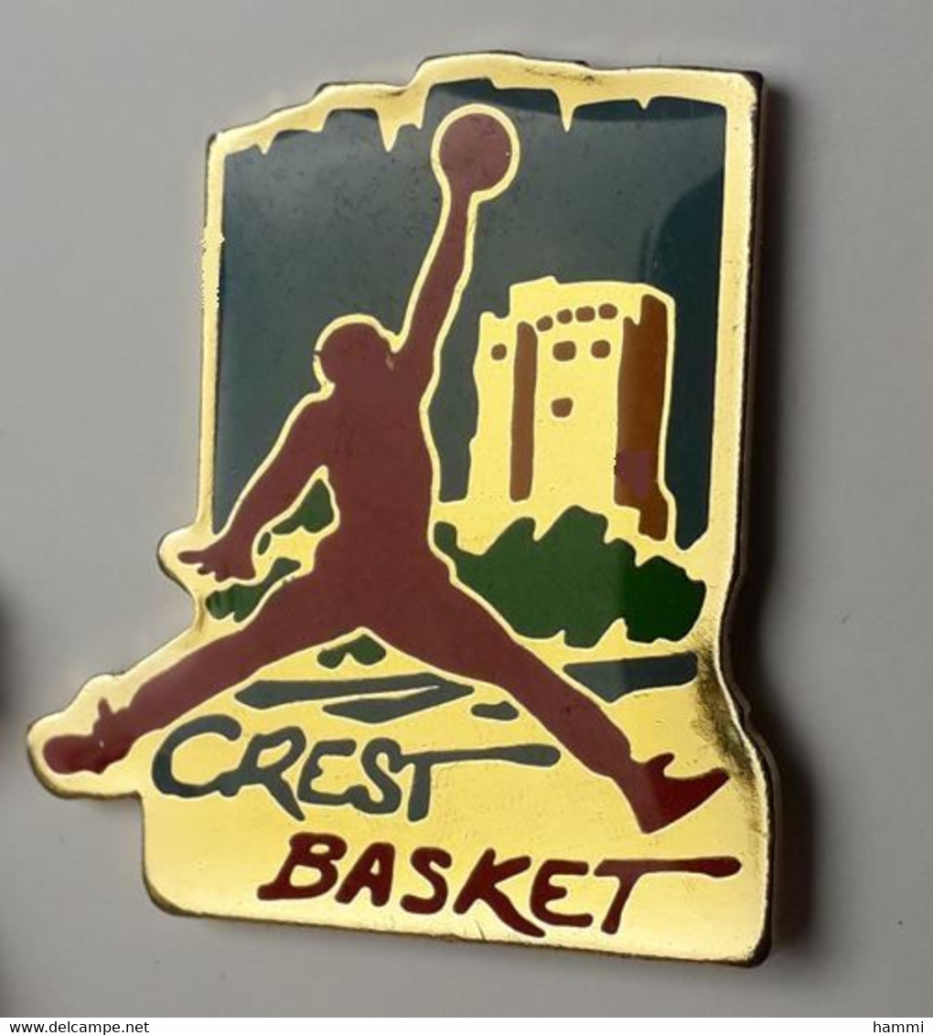 AN409 Pin's US BASKET CREST-SAILLANS Basketball Club CREST Drôme Achat Immédiat - Basketball