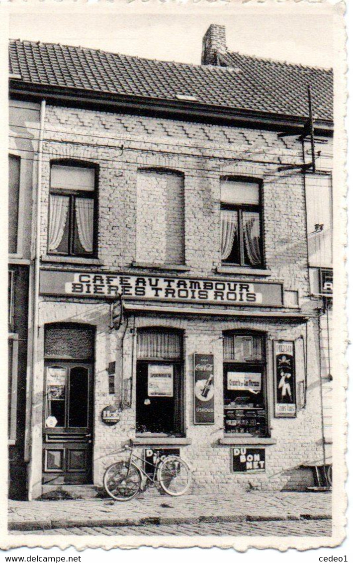 MENIN  308 RUE DE LILLE  CAFE  AU TAMBOUR  BIERES TROIS ROIS - Menen