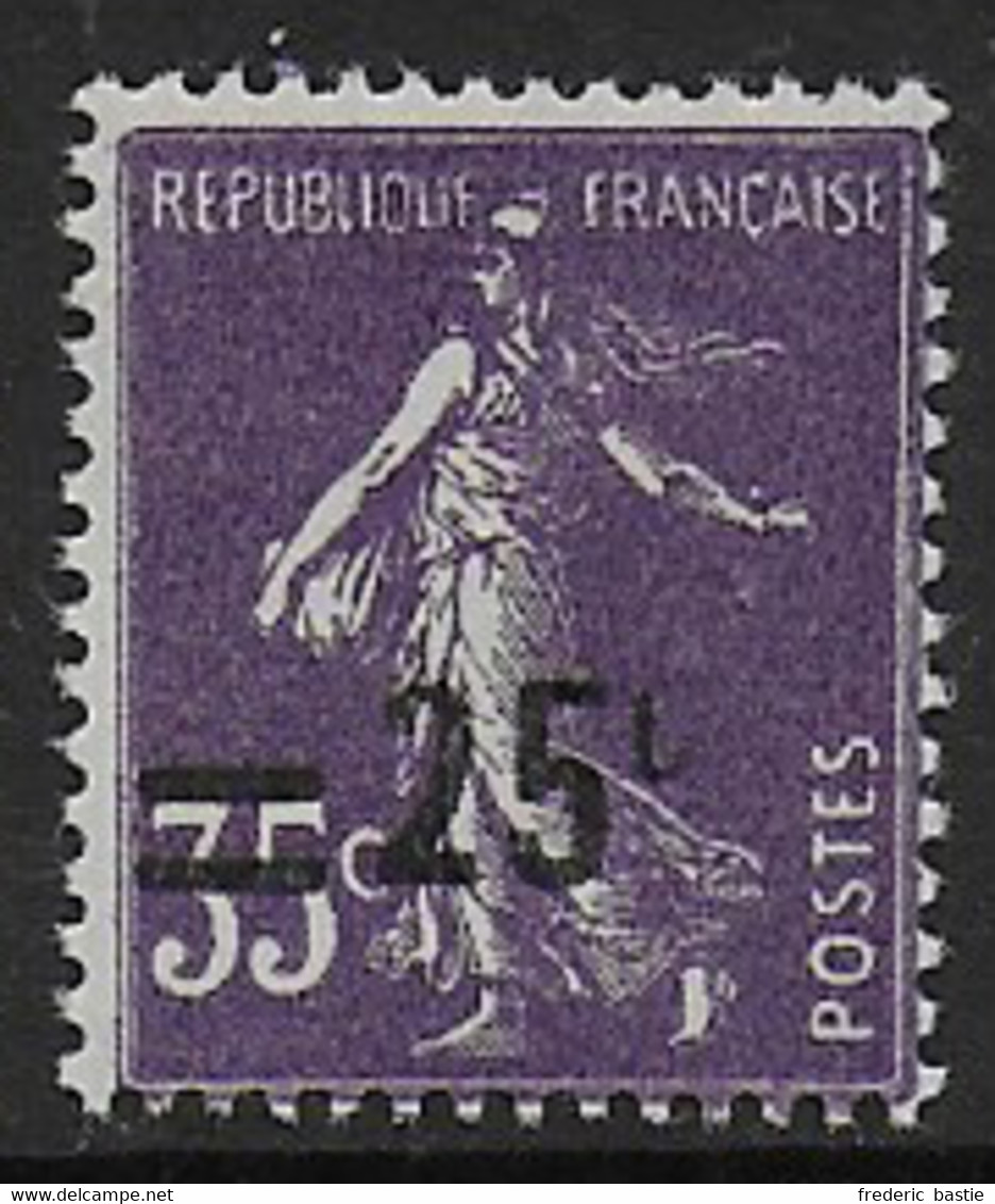 Semeuse   N° 218    * *  - Variété C Cassé -   Cote :   € - 1906-38 Semeuse Con Cameo