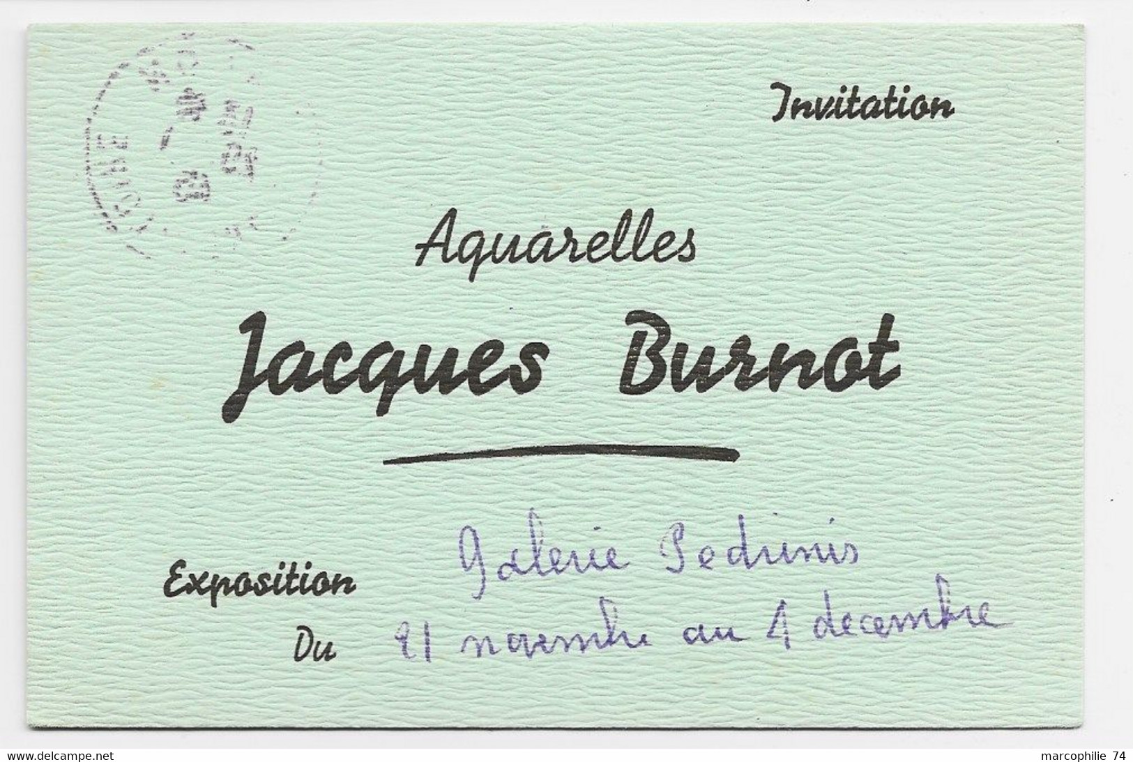 MAZELIN 80C SEUL CARTE DE VISTE INVITATION MACON 20.7.1945 - 1945-47 Ceres (Mazelin)