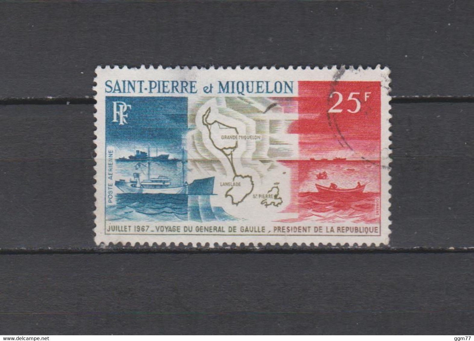 P.A. N° 38 TIMBRE SPM  OBLITERE DE 1967    Cote : 18,50 € - Used Stamps