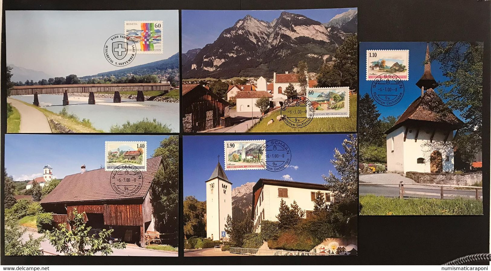 LIECHTENSTEIN MAXICARD 1995-2000 Lotto Di 20 Pezzi Diversi C.3740 - Storia Postale