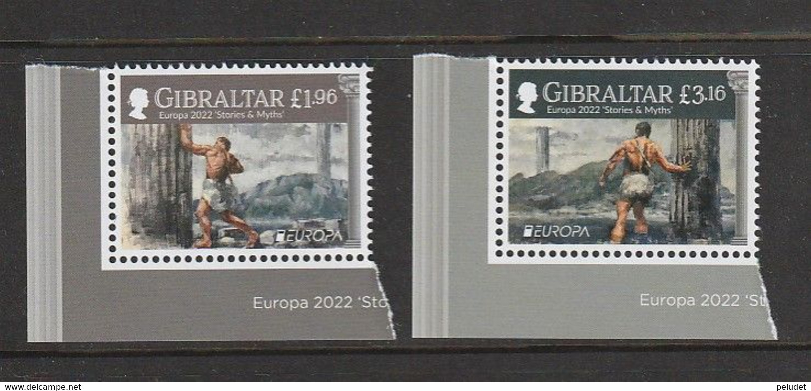 Gibraltar 2022 The Pillars Of Hercules Europa 2022 Sg 1967-1968 2v. ** - Gibraltar