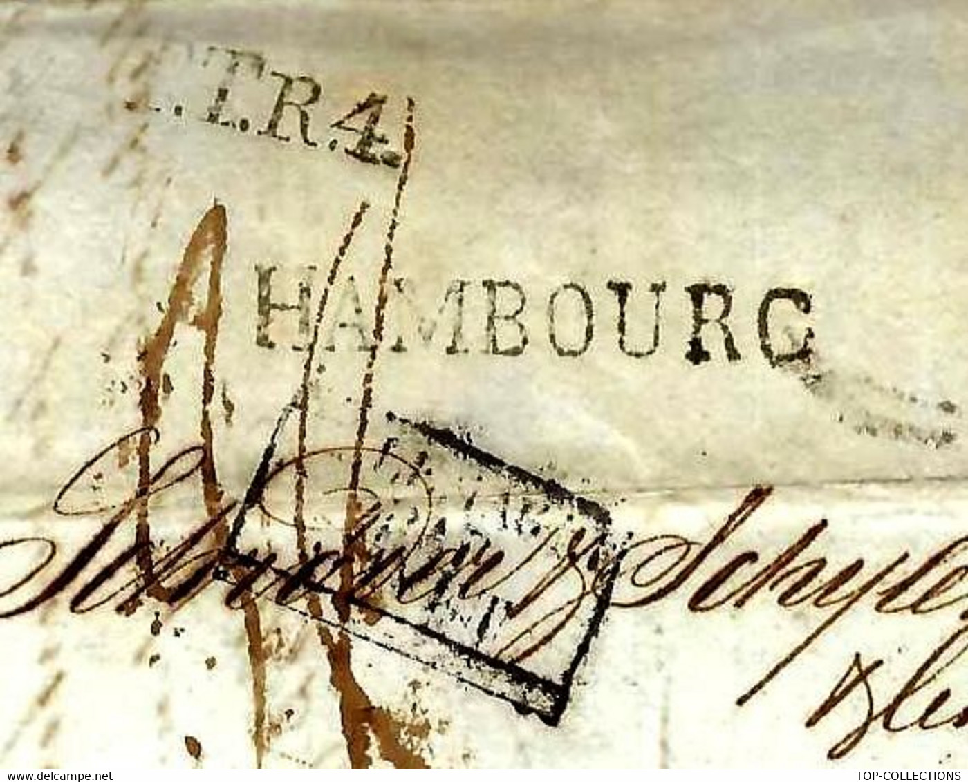 1819 LAC  Allemagne HAMBOURG  Allemagne PAR GIVET T.T.R.4. Pour Bordeaux VOIR SCANS - [Voorlopers