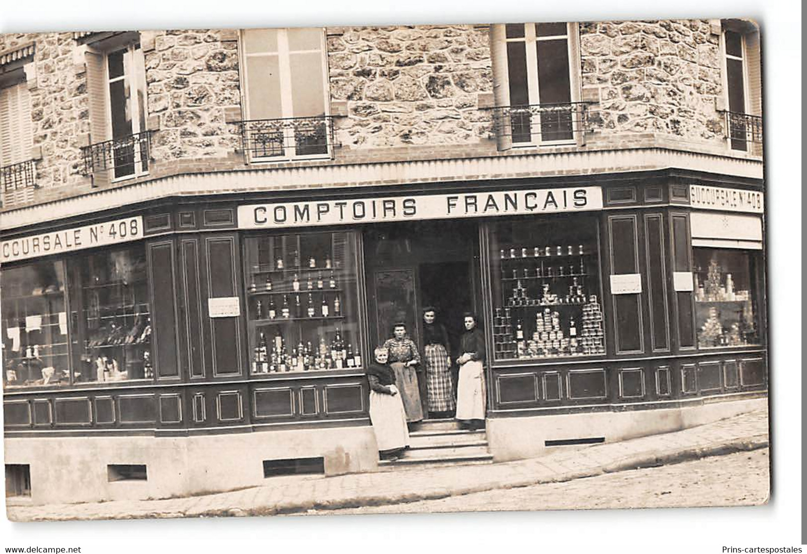 CPA 91 Carte Photo Palaiseau Alimentation Des Comptoirs Français Rue De Paris - Palaiseau