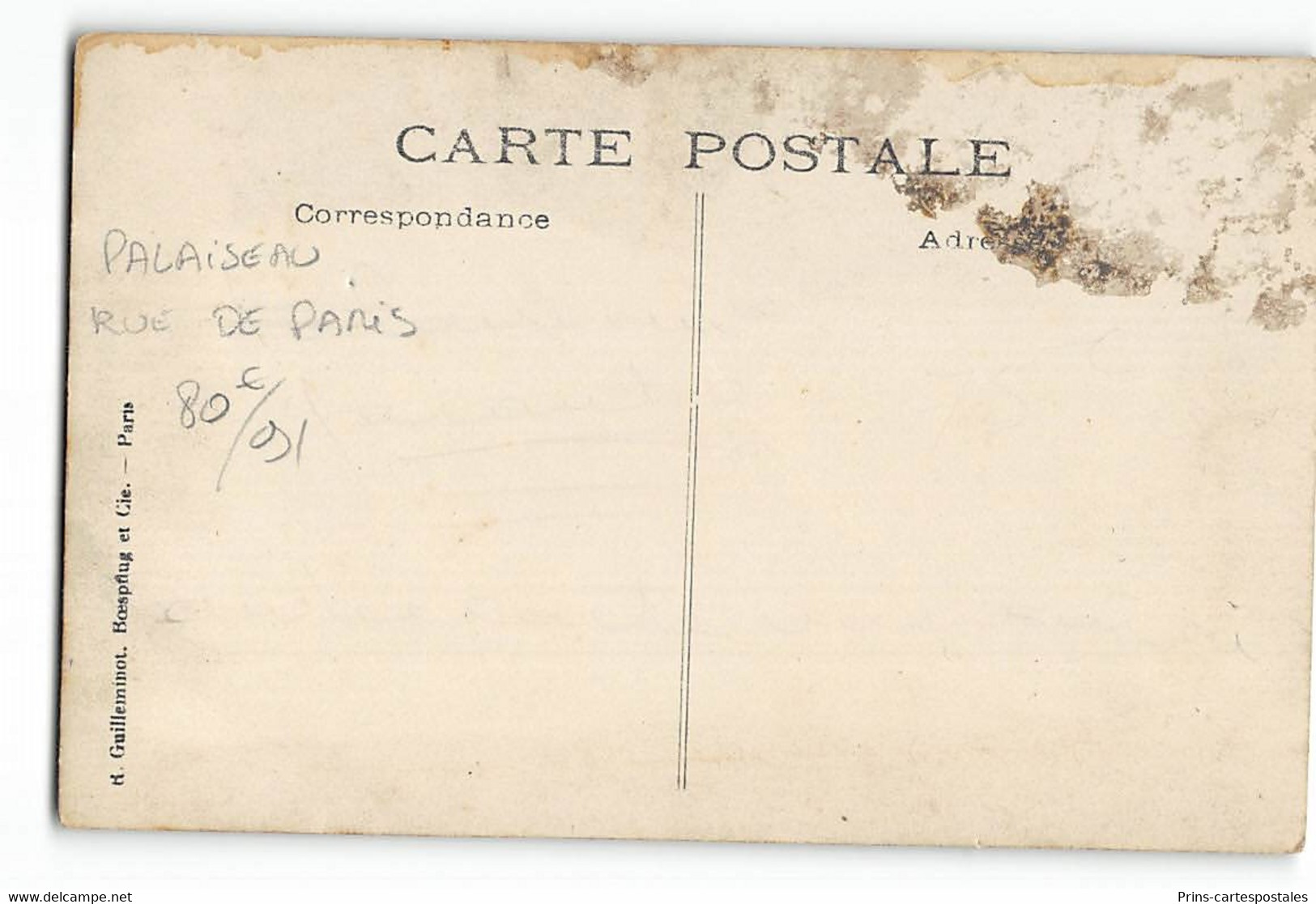 CPA 91 Carte Photo Palaiseau Alimentation Des Comptoirs Français Rue De Paris - Palaiseau