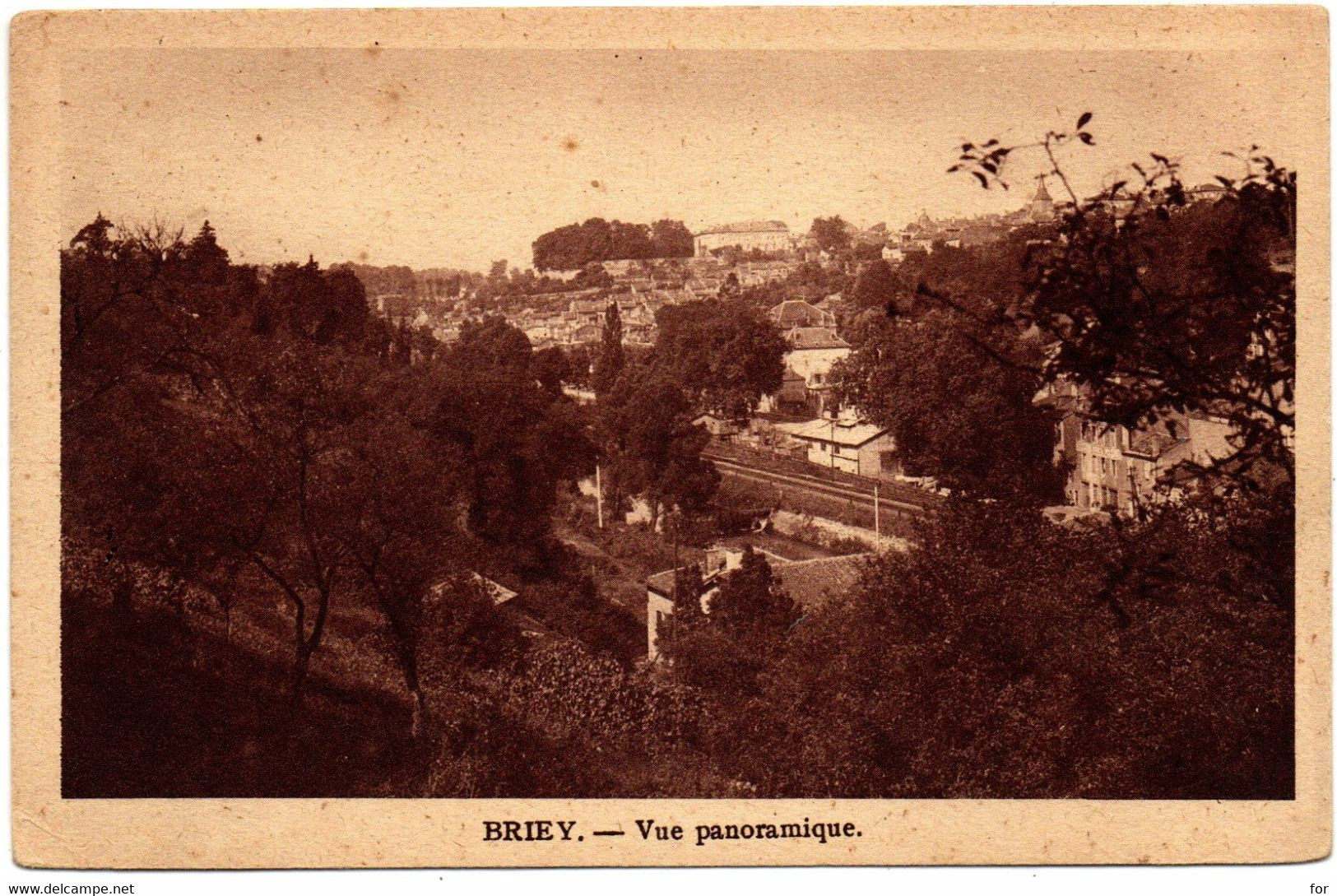 Meurthe Et Moselle : BRIEY : Vue Panoramique : Voie Ferrée - Gare - Briey