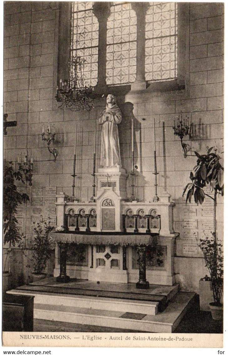 Meurthe Et Moselle : NEUVES MAISONS : L'église - Autel De Saint Antoine De Padoue - Neuves Maisons