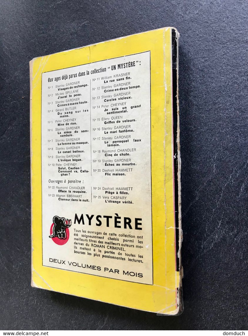 Collection UN MYSTERE N° 21    GARE-TOI BEAUTE  Peter Cheyney  E.O. 1950  PRESSES DE LA CITE - Presses De La Cité