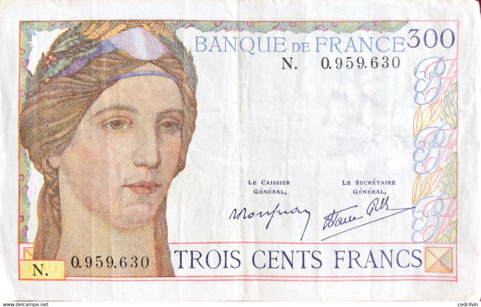 BILLET DE 300 F BANQUE DE FRANCE TYPE 1938 - 300 F 1938-1939