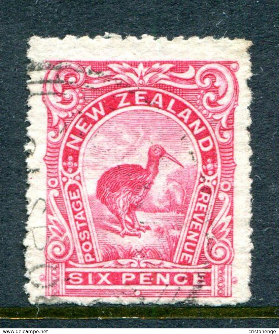 New Zealand 1907-08 Redrawn Pictorials - P.14 - 6d Kiwi Used (SG 376) - Gebraucht