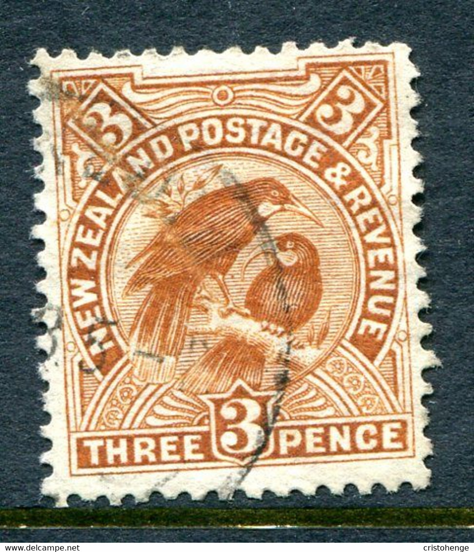 New Zealand 1907-08 Redrawn Pictorials - P.14 X 13 - 3d Huia Used (SG 378) - Usati