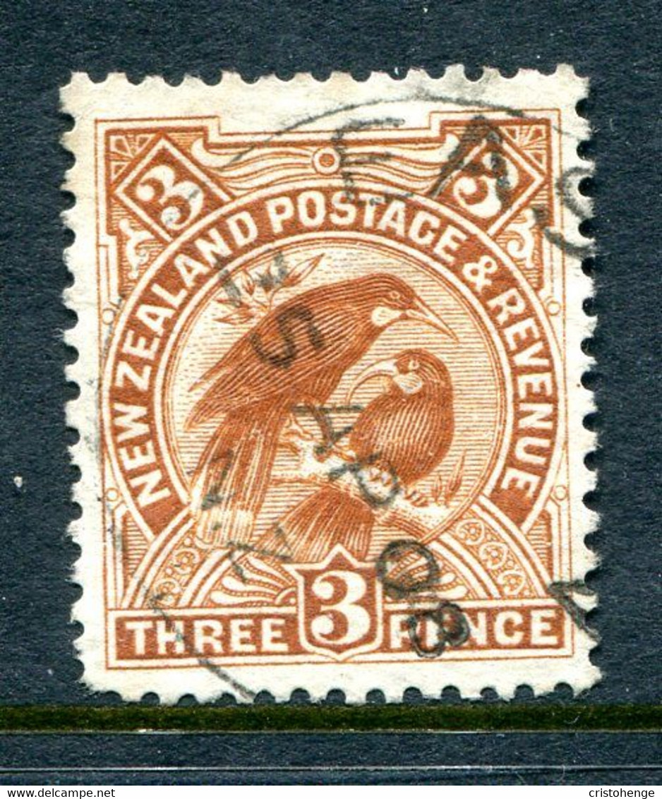 New Zealand 1907-08 Redrawn Pictorials - P.14 X 13 - 3d Huia Used (SG 378) - Used Stamps