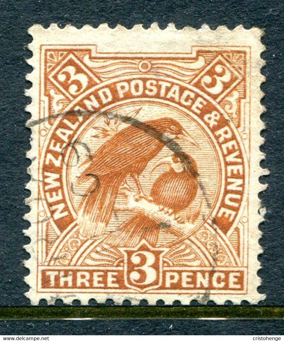 New Zealand 1907-08 Redrawn Pictorials - P.14 X 15 - 3d Huia Used (SG 383) - Used Stamps