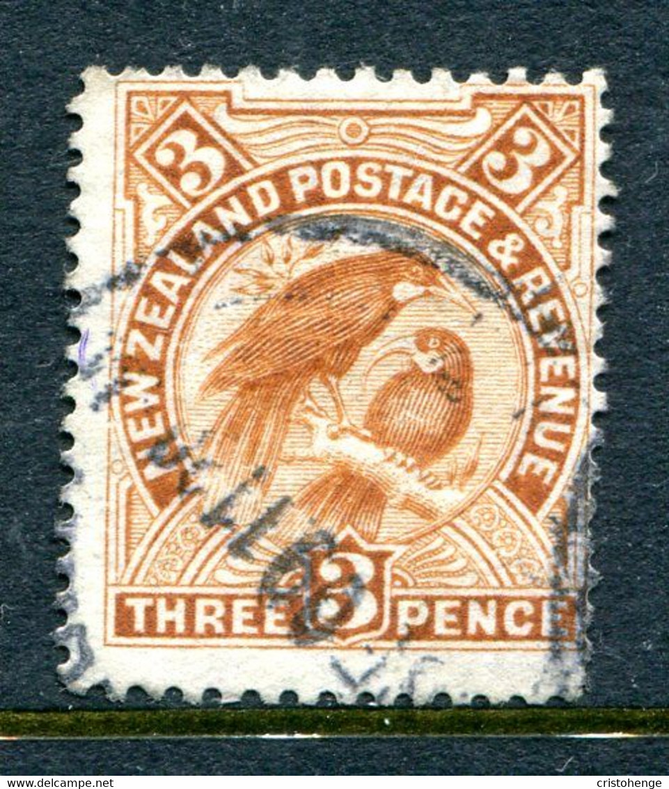 New Zealand 1907-08 Redrawn Pictorials - P.14 X 15 - 3d Huia Used (SG 383) - Gebruikt