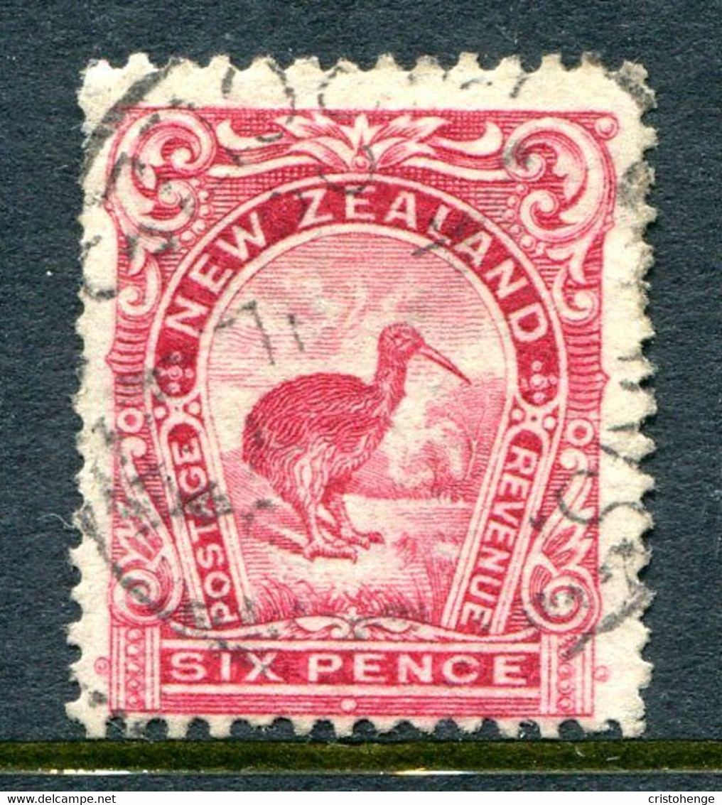New Zealand 1907-08 Redrawn Pictorials - P.14 X 15 - 6d Kiwi Used (SG 384) - Gebruikt