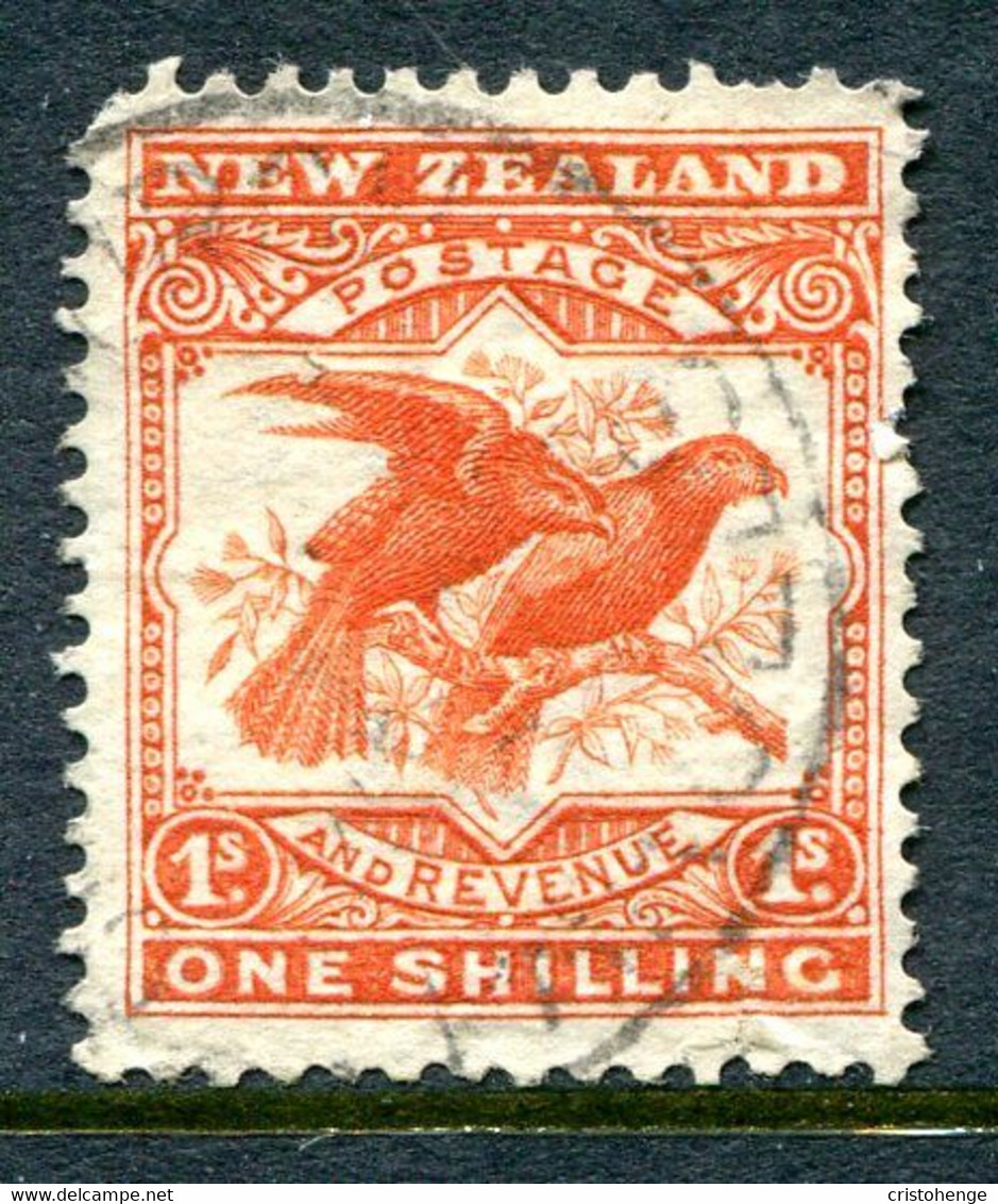 New Zealand 1907-08 Redrawn Pictorials - P.14 X 15 - 1/- Kea & Kaka Used (SG 385) - Gebraucht