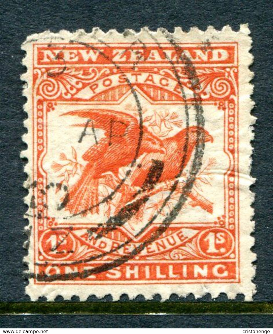 New Zealand 1907-08 Redrawn Pictorials - P.14 X 15 - 1/- Kea & Kaka Used (SG 385) - Usados