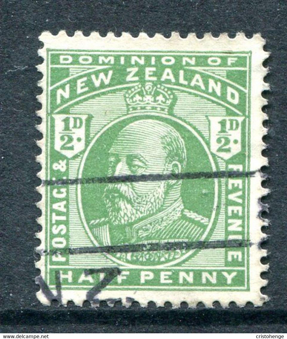 New Zealand 1909-12 King Edward VII - ½d Green Used (SG 387) - Usati