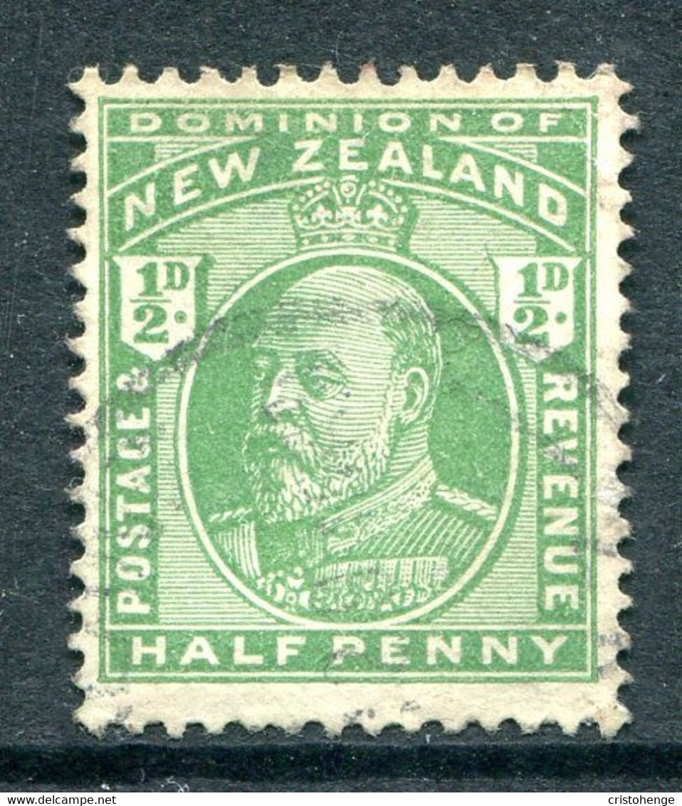 New Zealand 1909-12 King Edward VII - ½d Green Used (SG 387) - Used Stamps