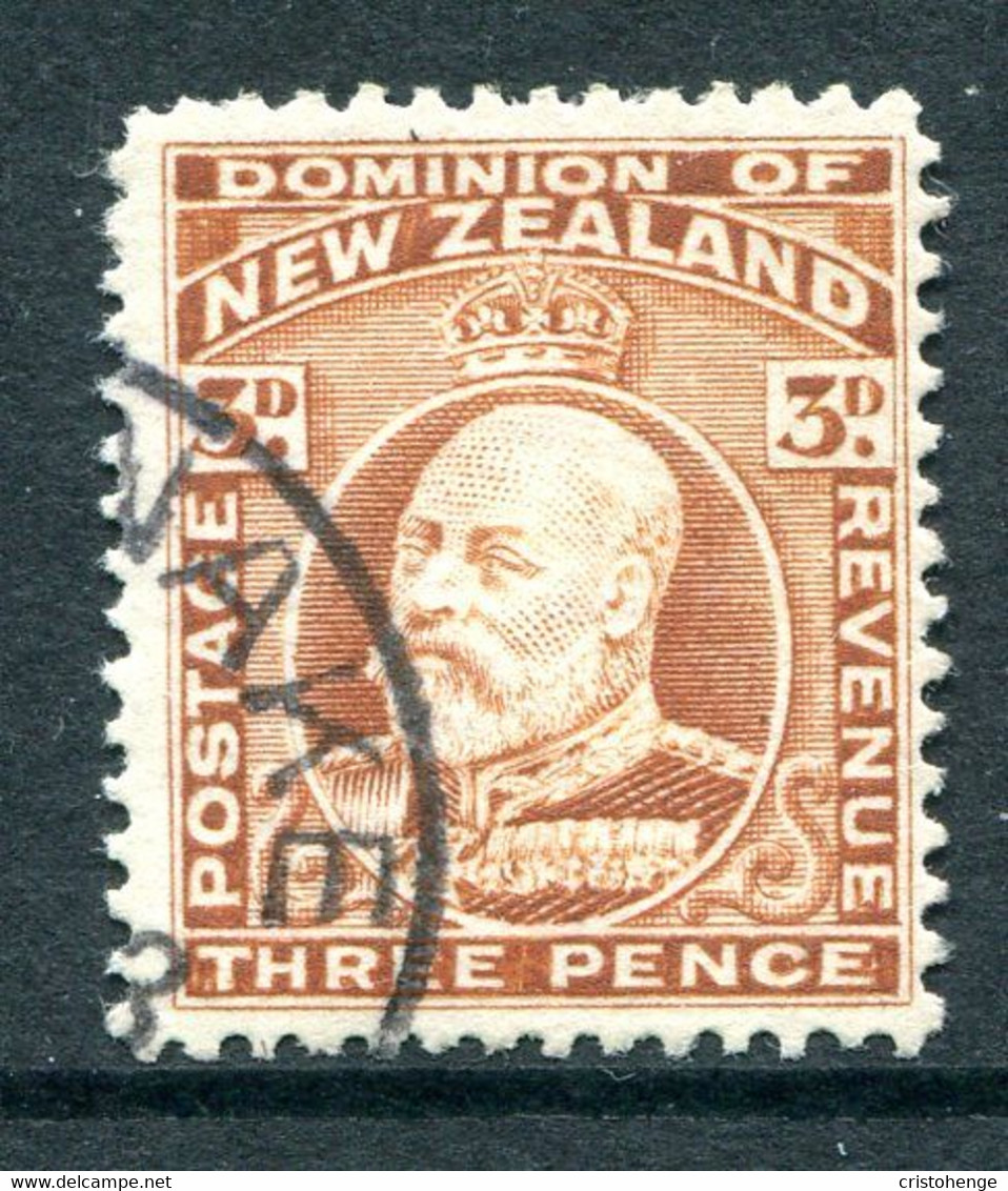 New Zealand 1909-16 King Edward VII - P.14 X 14½ - 3d Chestnut Used (SG 389) - Oblitérés