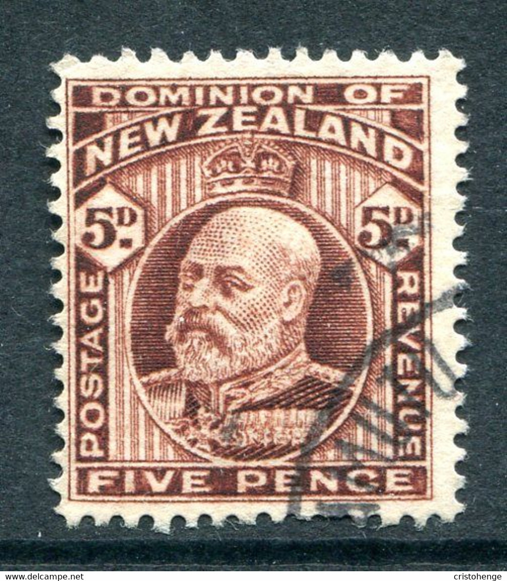 New Zealand 1909-16 King Edward VII - P.14 X 14½ - 5d Brown Used (SG 391) - Gebraucht