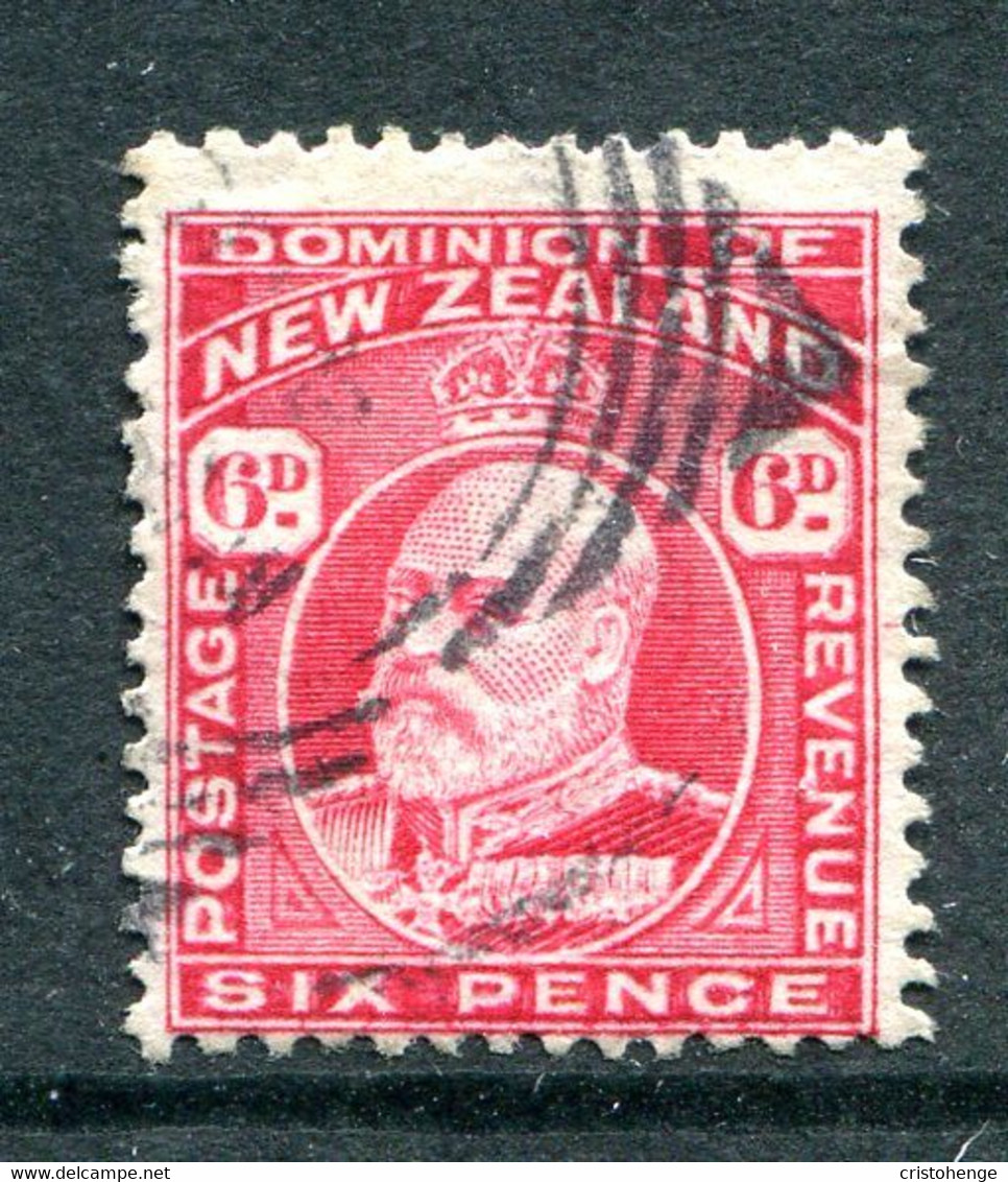 New Zealand 1909-16 King Edward VII - P.14 X 14½ - 6d Carmine Used (SG 392) - Gebraucht