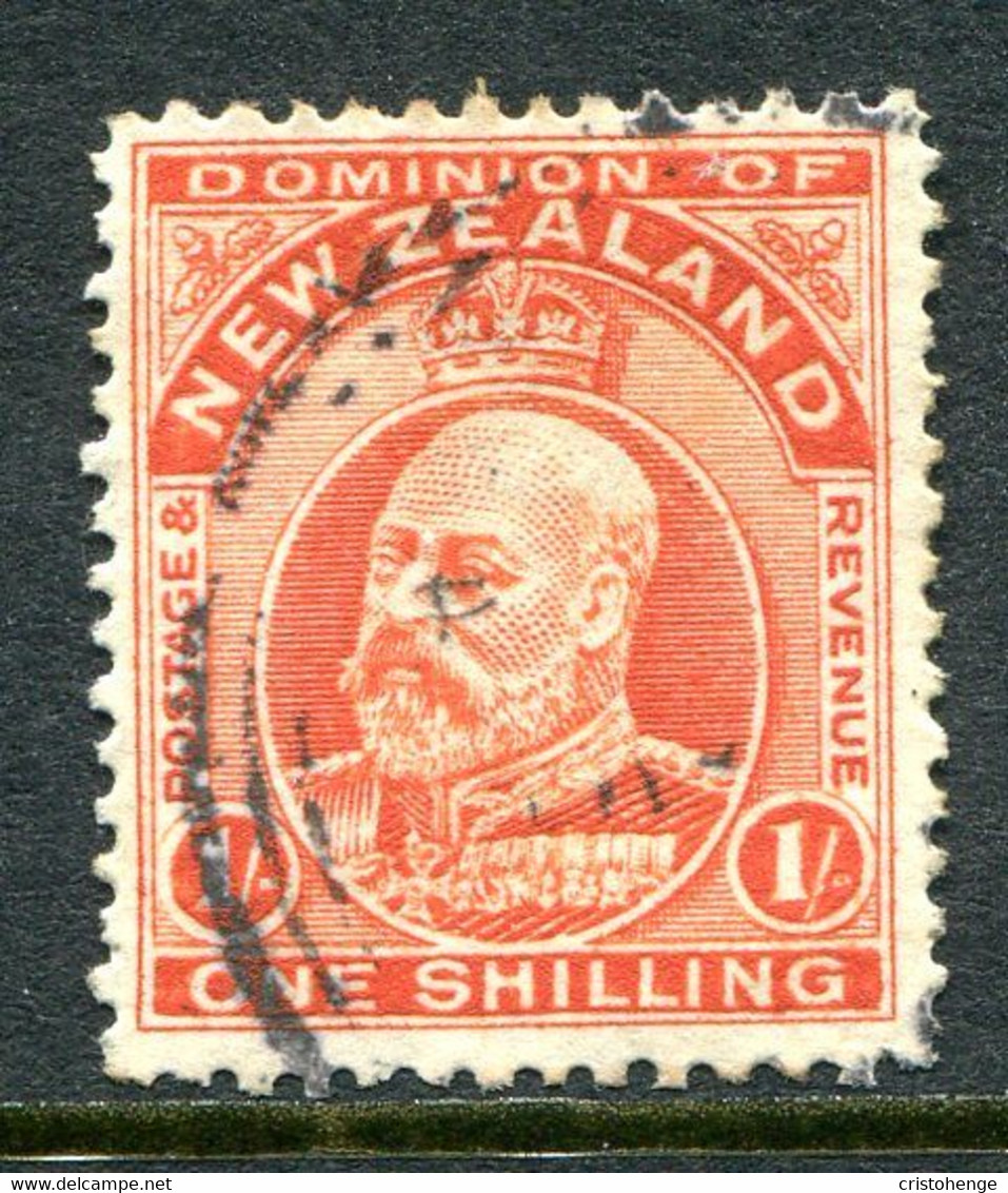 New Zealand 1909-16 King Edward VII - P.14 - 1/- Vermilion Used (SG 399) - Oblitérés