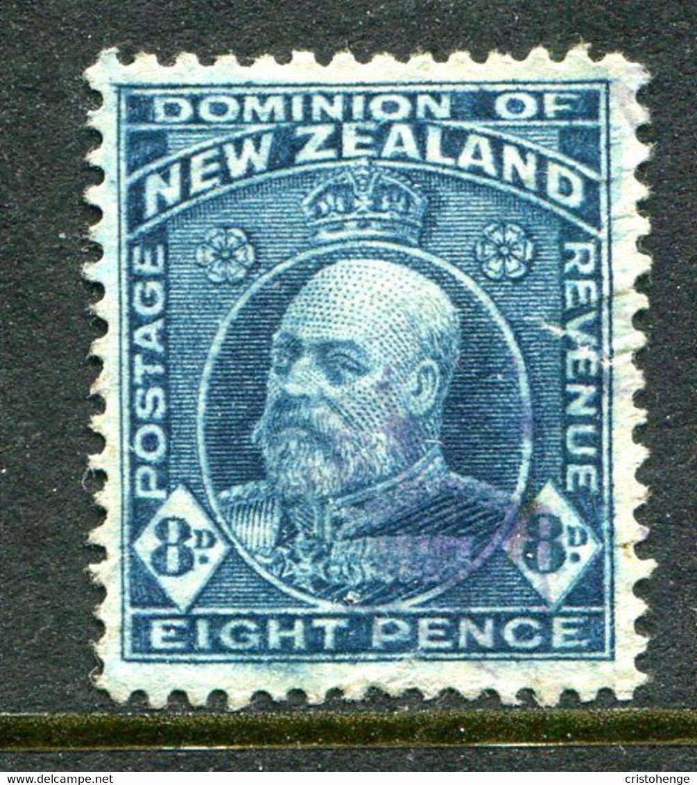 New Zealand 1909-16 King Edward VII - P.14 - 8d Indigo-blue Used (SG 400) - Gebraucht