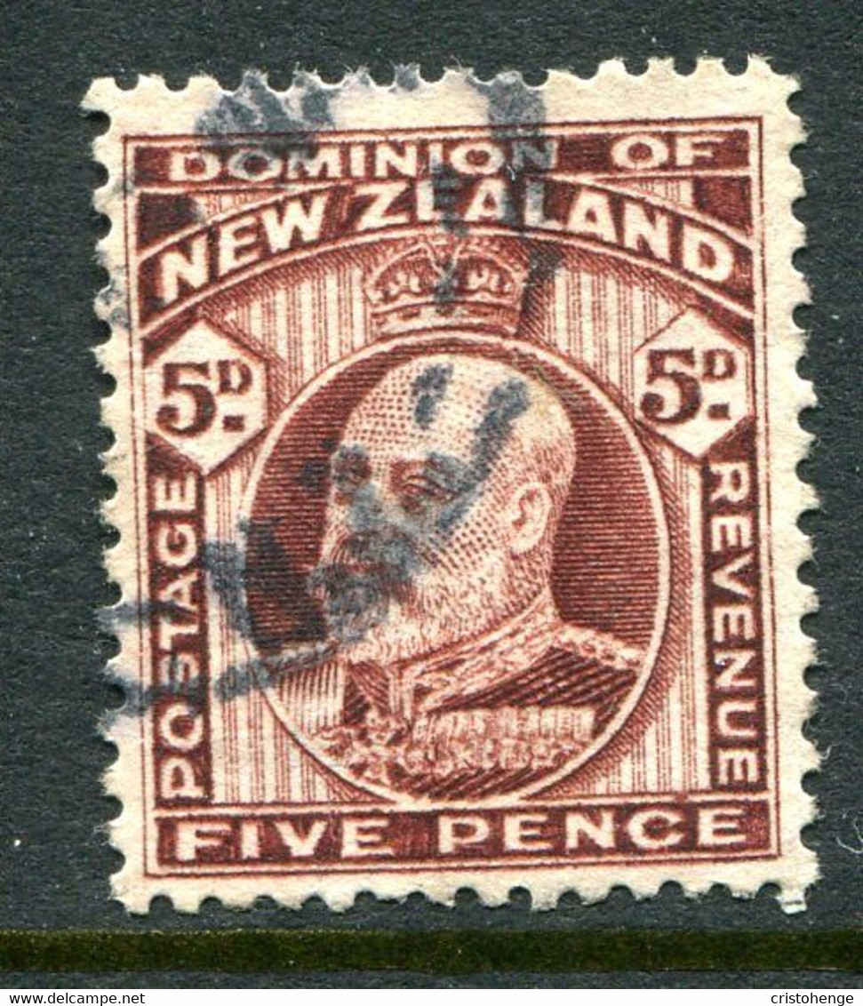 New Zealand 1909-16 King Edward VII - P.14 X 13½ - 5d Brown Used (SG 402) - Usati