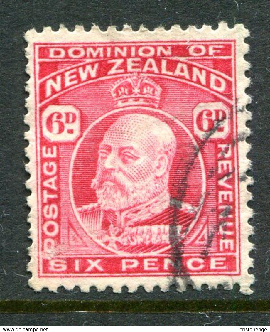 New Zealand 1909-16 King Edward VII - P.14 X 13½ - 6d Carmine Used (SG 403) - Used Stamps