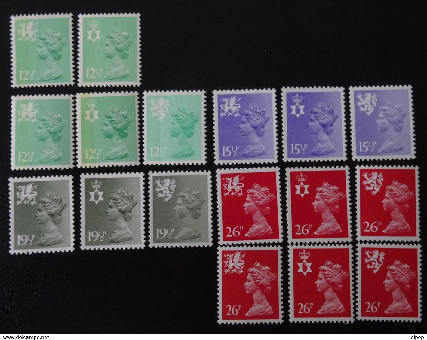 &238& GB 1982 DEFINITIVE REGIONALS YT 1027/1038+1028a/29a+1036A/1038A MNH** LUXE. - Unused Stamps