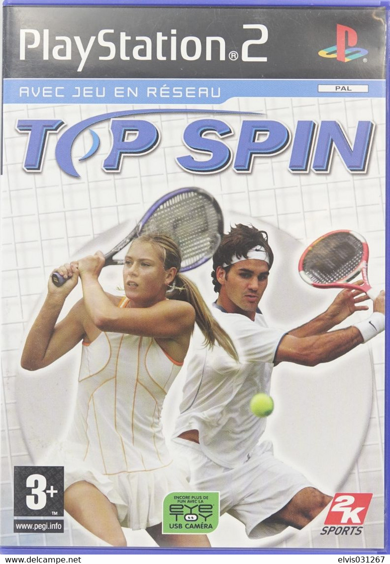 SONY PLAYSTATION TWO 2 PS2 : TOP SPIN ( EYE TOY) - Playstation 2