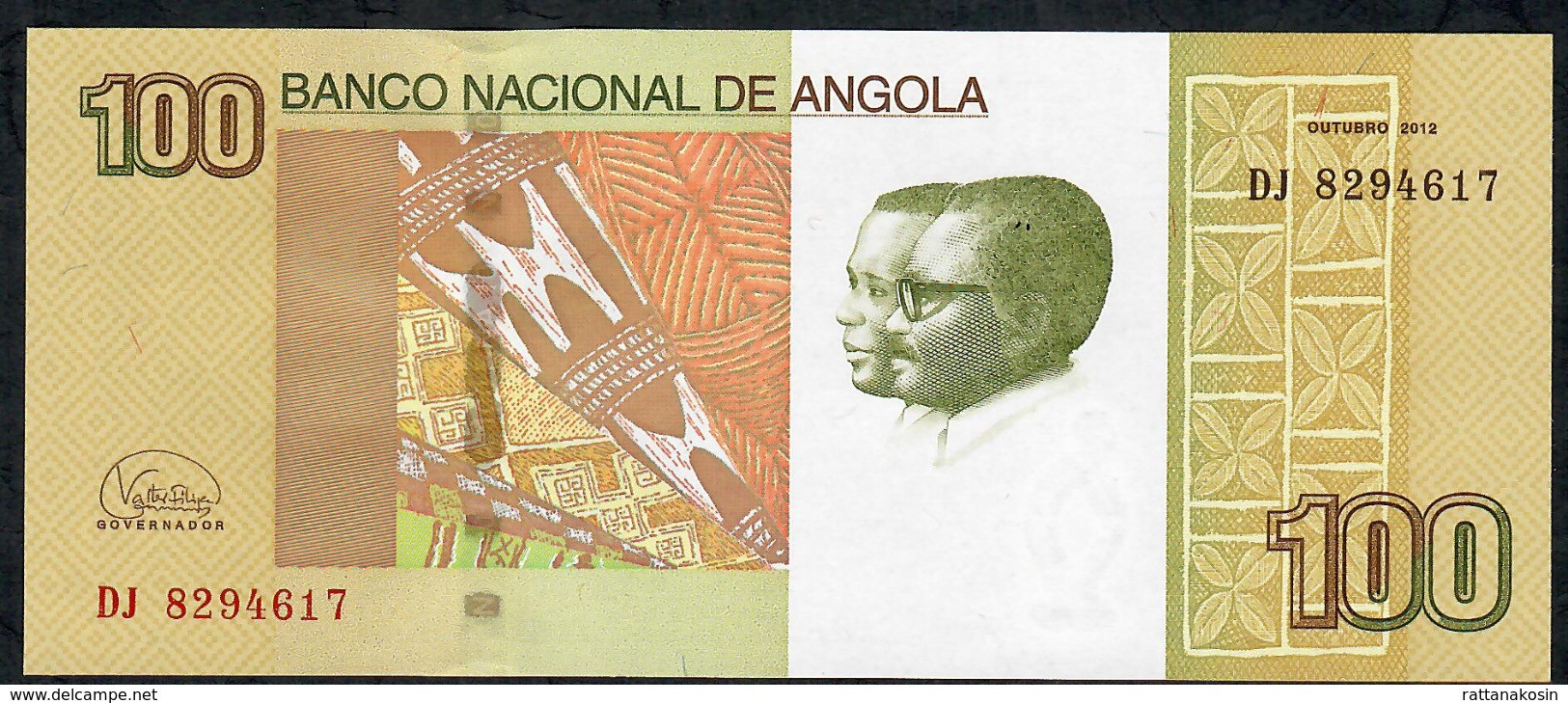 ANGOLA P153 100 KWANZAS 2012  #DJ     UNC. - Angola