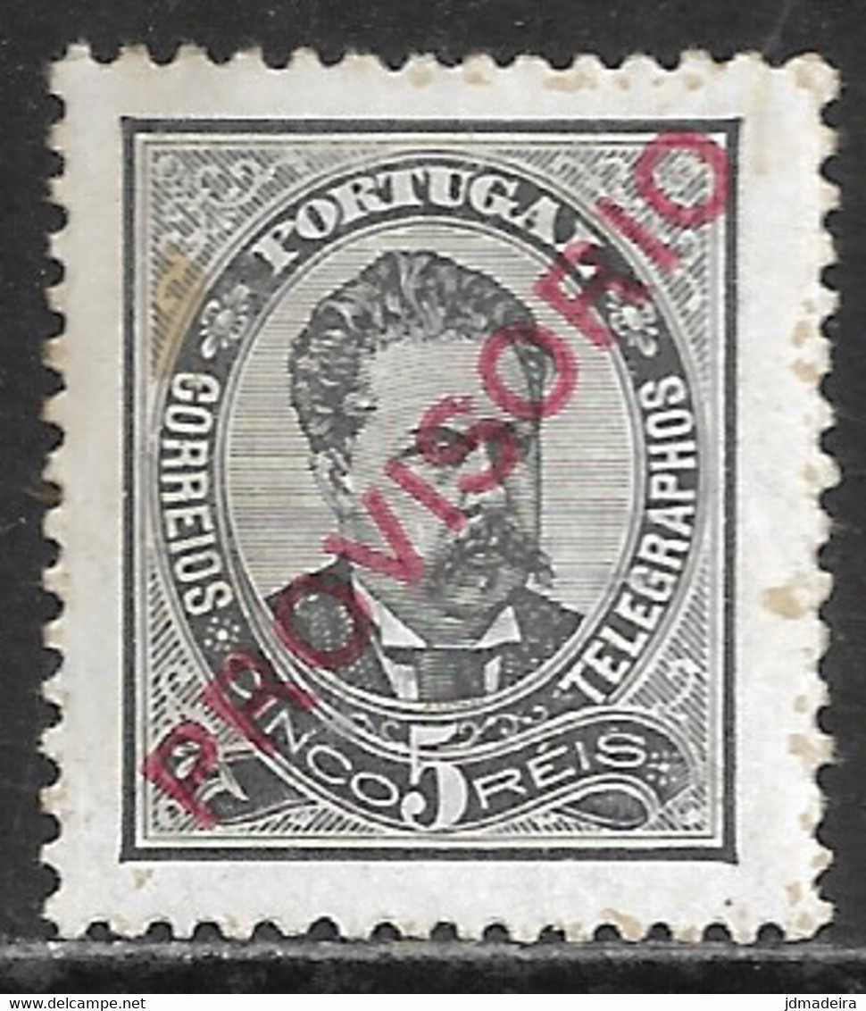 Portugal – 1892 King Luis Mint Hinged Surcharged PROVISÓRIO 5 Réis - Andere & Zonder Classificatie