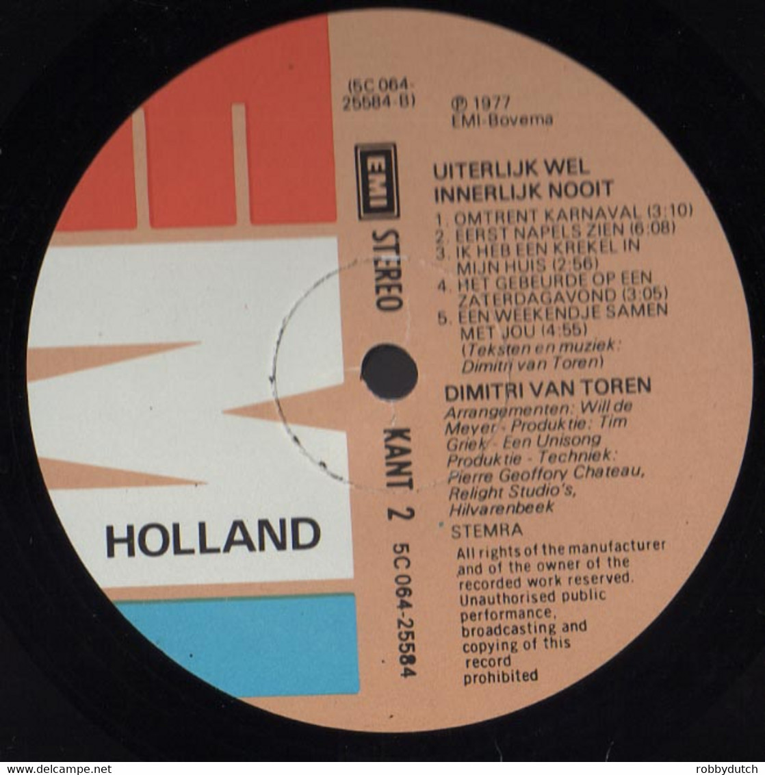 * LP *  DIMITRI VAN TOREN - UITERLIJK WEL INNERLIJK NOOIT (Holland 1977) - Altri - Fiamminga